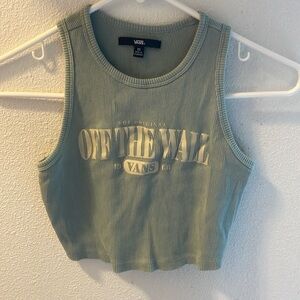 XS vans off the wall cropped tank top